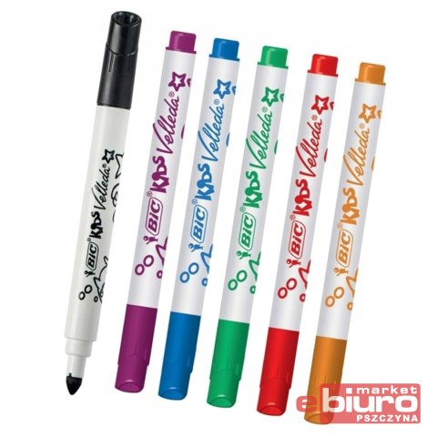 MARKERY SUCHOŚCIERALNE DO TABLIC MINI BIC 6 KOL