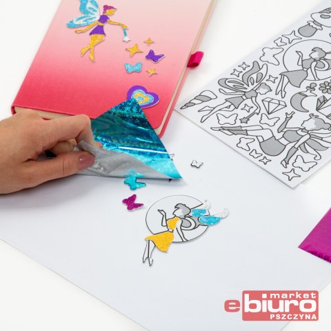 METALICZNE NAKLEJKI ZESTAW KREATYWNY WRÓŻKI KIDEA