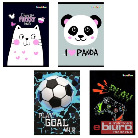 ZESZYT A5 16K LINIA PODW. DWUKOL. BAMBINO PREMIUM