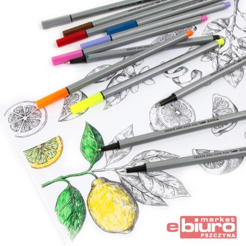 CIENKOPISY 12 KOLORÓW KIDEA