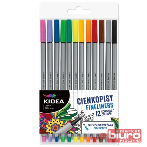 CIENKOPISY 12 KOLORÓW KIDEA