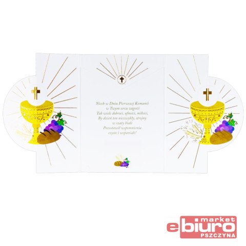 KARNET B6 KOMUNIA ROZ KIELICH HENRY