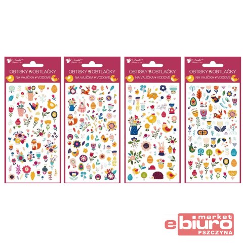 NAKLEJKI NA JAJKA 7900 WODNE 19X9CM ZWIERZĘTA I KW