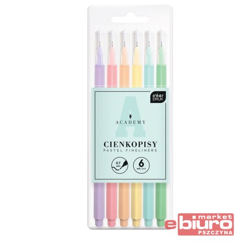 CIENKOPISY PASTELOWE 6 KOL ACADEMY INTERDRUK