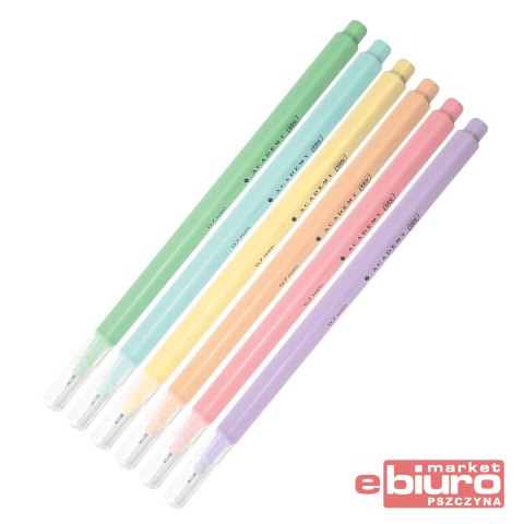 CIENKOPISY PASTELOWE 6 KOL ACADEMY INTERDRUK