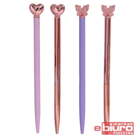 DŁUGOPIS METALOWY MOTYL, SERCE INCOOD