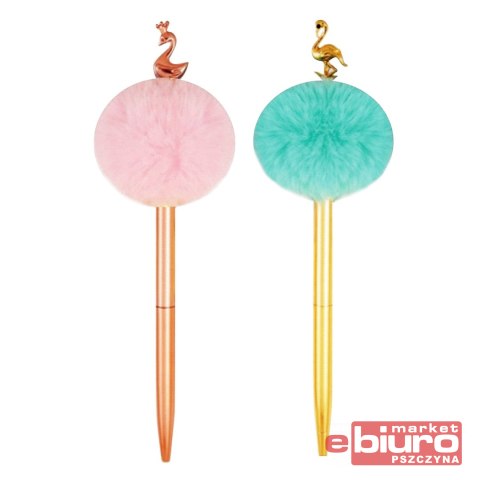 DŁUGOPIS Z POMPONEM ŁABĘDŹ INCOOD