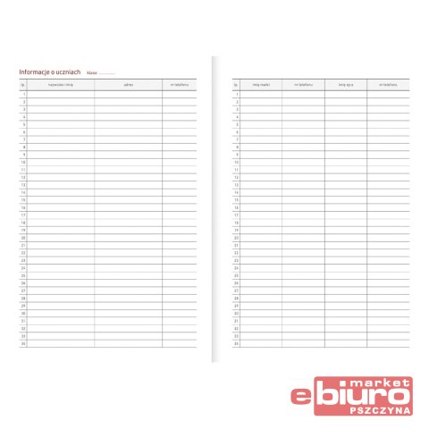 KALENDARZ NAUCZYCIELA A5 PCV BEZBARWNY EKO