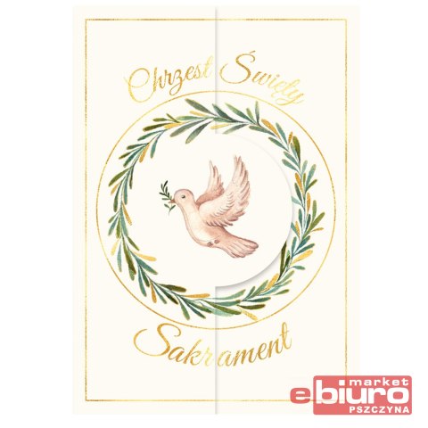 KARNET A5 KOPERTA CHRZEST GOŁĄB HENRY