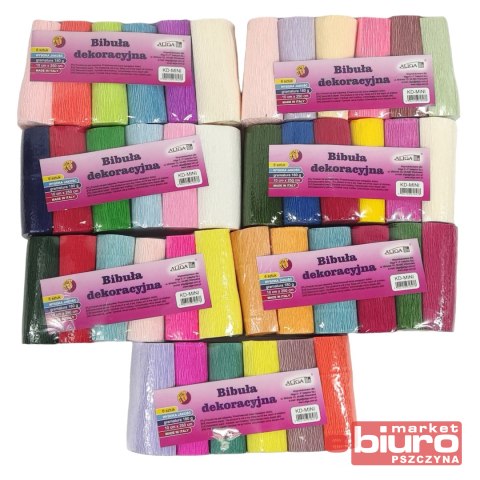 KREPINA DEKORACYJNA 180G 10X250CM MIX 6 KOL ALIGA
