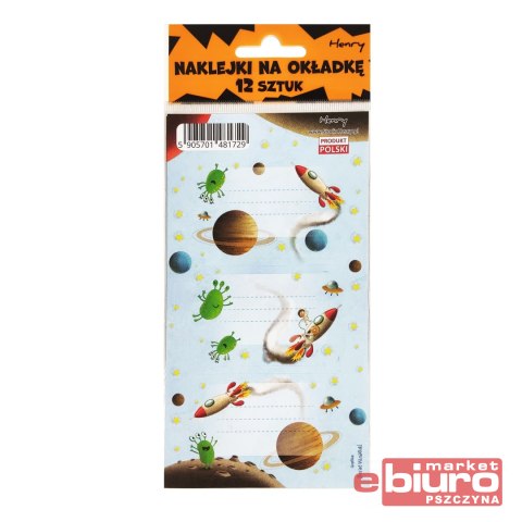 NAKLEJKI NA OKŁADKĘ RAKIETA HENRY