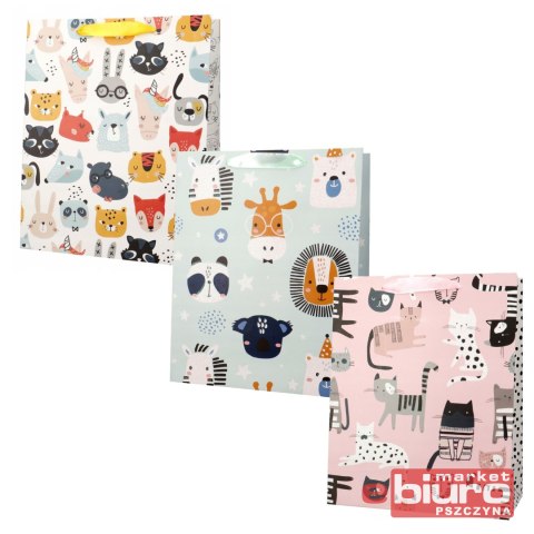 TORBA PREZENTOWA 31X42 KOTY LISY INCOOD