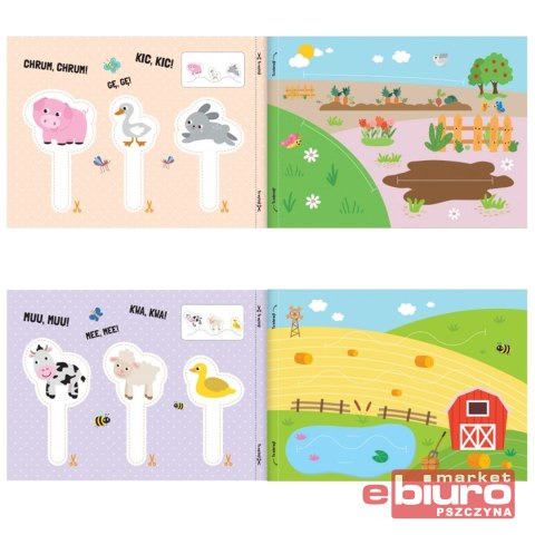 WYCINANKI. ZWIERZĘTA NA WSI. ZABAWA W TEATRZYK