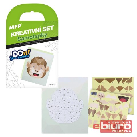 ZESTAW KREATYWNY NAKLEJKI MAŁPKA 1042136 MFP