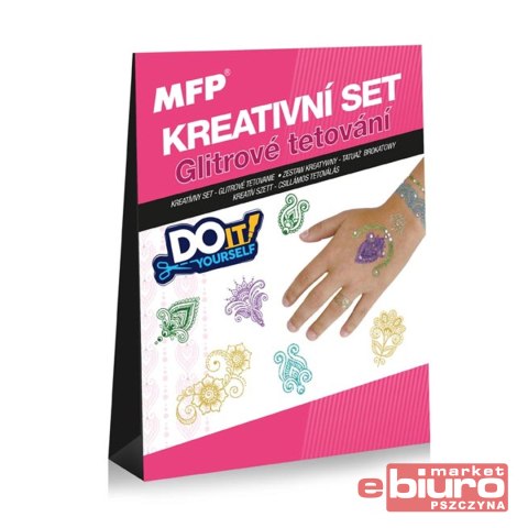 ZESTAW KREATYWNY TATUAŻ BROKATOWY 1 MFP