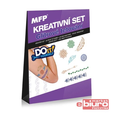 ZESTAW KREATYWNY TATUAŻ BROKATOWY 2 MFP