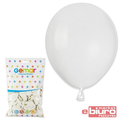 BALONY A50 PASTEL 5" BIAŁE 01/100SZT GODAN