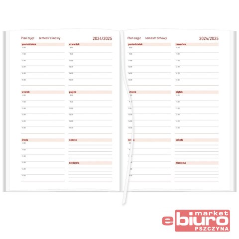 KALENDARZ AKADEMICKI A5 NEBRASKA GRANAT