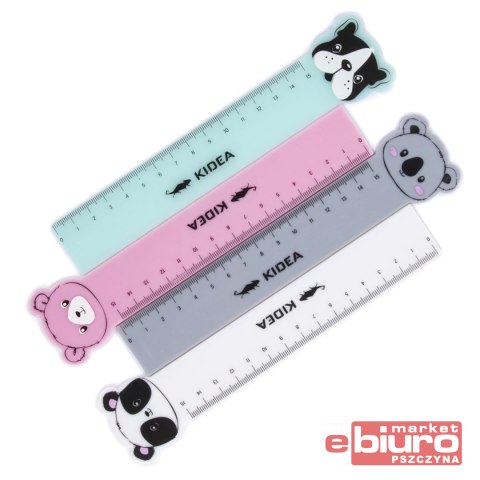 LINIJKA Z FIGURKĄ 15CM KIDEA