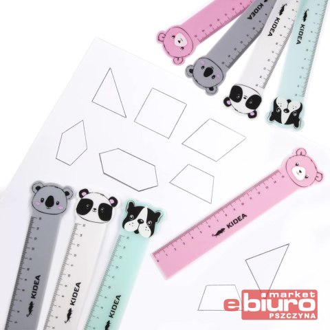 LINIJKA Z FIGURKĄ 15CM KIDEA