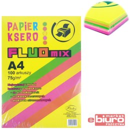 PAPIER KSERO KOLOR 75G/M A-4/100 MIX FLUOR PROT