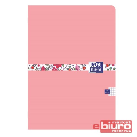 ZESZYT OXFORD FLORAL A4 60 KARTEK 90G KRATKA