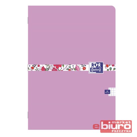 ZESZYT OXFORD FLORAL A4 60 KARTEK 90G KRATKA