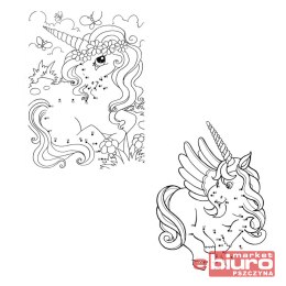 KOLOROWANKA POŁĄCZ KROPKI JEDNOROŻCE 5301156