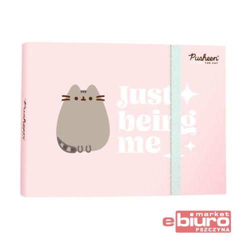 PAMIĘTNIK NA SPIRALI ZAMYKANY NA GUMKĘ PUSHEEN