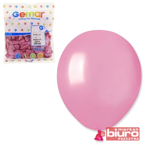 BALONY AM50 METAL 5" RÓŻOWE 33/100SZT GODAN