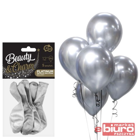 BALONY BEAUTY&CHARM PLATYNOWE SREBR 12" 7SZT GODAN