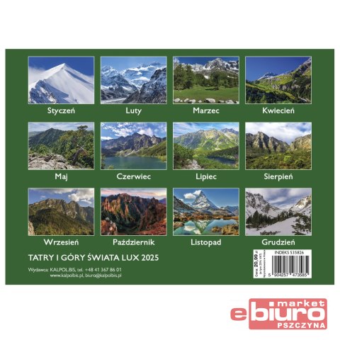 KALENDARZ TATRY I GÓRY ŚWIATA LUX KALPOL