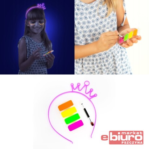 FARBKI DO TWARZY UV+OPASKA ŚWIECĄCA W CIEMNOŚCI KIDEA