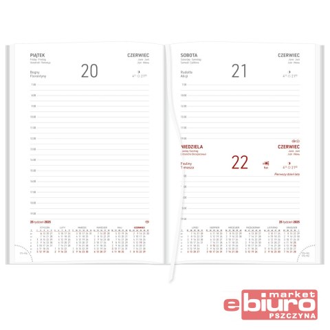 KALENDARZ A5 UKŁAD DZIENNY ALBIT SELEDYN