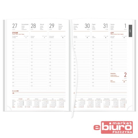 KALENDARZ B5 UKŁAD TYGODNIOWY VIVELLA BEŻ