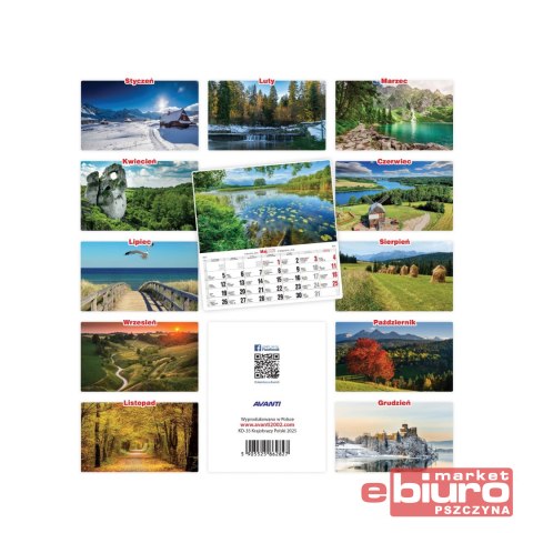 KALENDARZ ŚCIENNY DUŻY KD-35 KRAJOBRAZY POLSKI