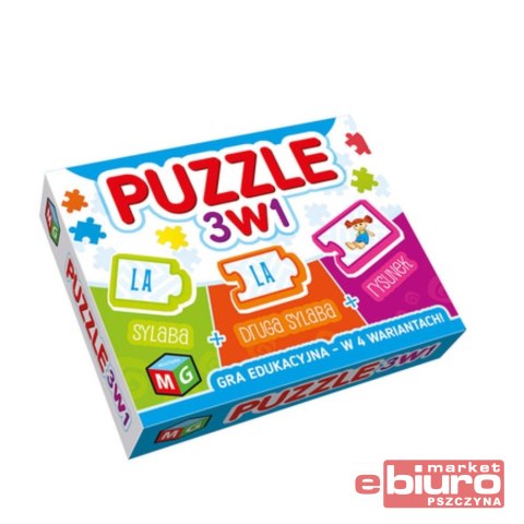 PUZZLE 3W1 GRA EDUKACYJNA MULTIGRA