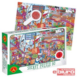 PUZZLE OBSERWACYJNE Z LUPĄ 90ELEM. LOTNISKO ALEXAN