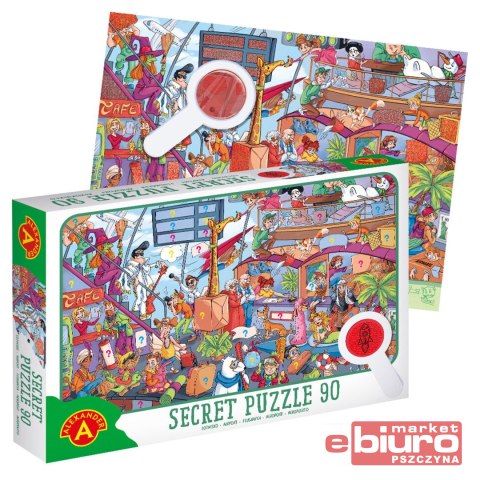 PUZZLE OBSERWACYJNE Z LUPĄ 90ELEM. LOTNISKO ALEXAN