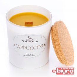 ŚWIECZKA CAPPUCCINO BIAŁA 135G PAVONCELLA