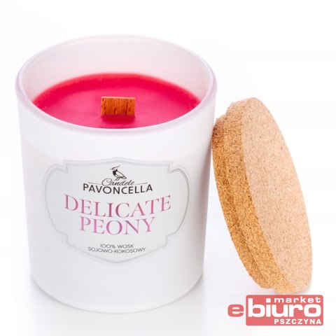 ŚWIECZKA SOJOWA DELICATE PEONY BIAŁY 135G PAVONCELLA