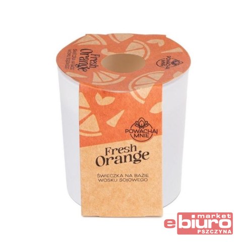 ŚWIECZKA SOJOWA FRESH ORANGE BIAŁA 130ML PAVONCELL