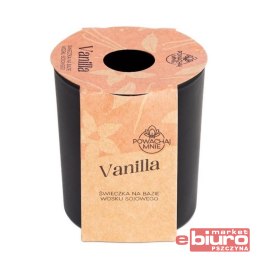 ŚWIECZKA SOJOWA VANILLA CZARNA 130ML PAVONCELLA