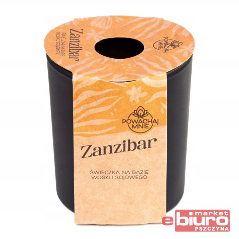 ŚWIECZKA SOJOWA ZANZIBAR CZARNA 130ML PAVONCELLA