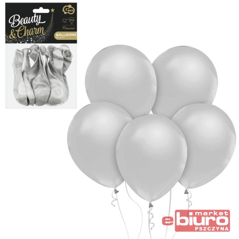 BALONY BEAUTY&CHARM METALIKI SREBRNE 12" A'10