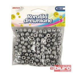 KORALIKI DREWNIANE 8MM SREBRNE KD8-5 BREWIS