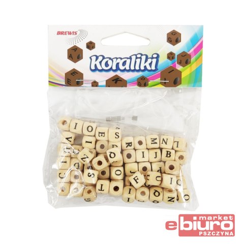 KORALIKI DREWNIANE NATURALNE ALFABET KL4 BREWIS