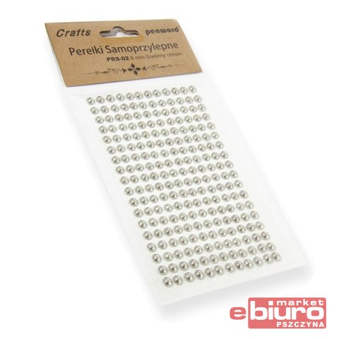 PEREŁKI SAMOPRZYLEPNE PRS-02 6MM SREBRNY CHROM PSH