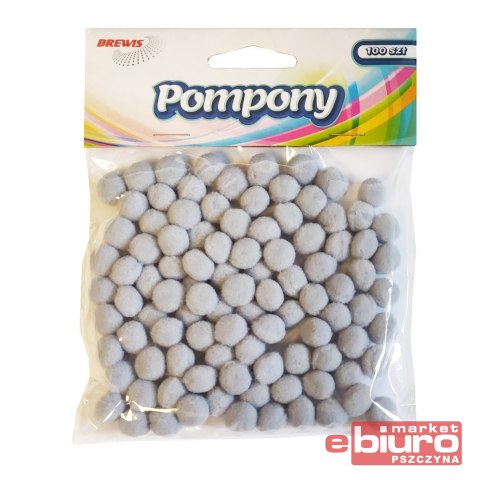 POMPONY POM48 SZARE 10MM BREWIS