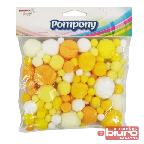 POMPONY POM53 ODCIENIE ŻÓŁTEGO I BIAŁEGO BREWIS